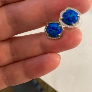 Kendra Scott blue Kyocera opal earrings
